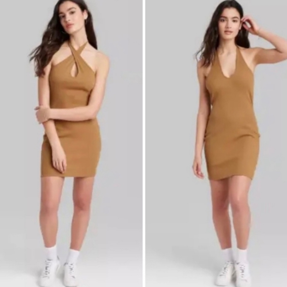 5/$25 Wild Fable Tan Ribbed Mini Dress